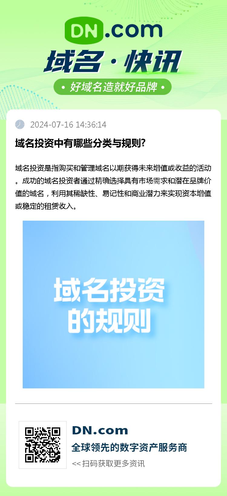 域名投资中有哪些分类与规则?