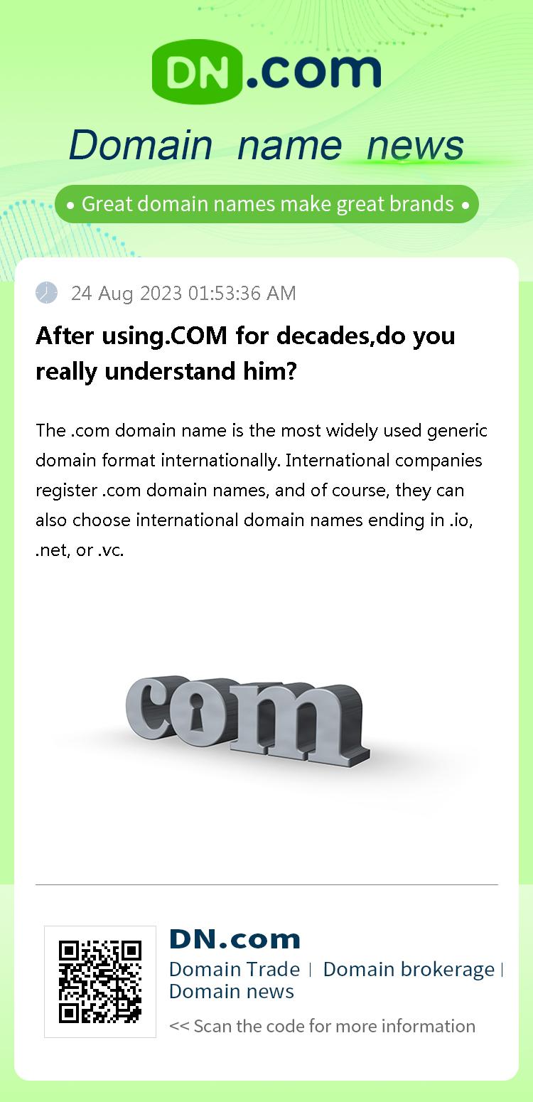 After using.COM for decades,do you really understand him?