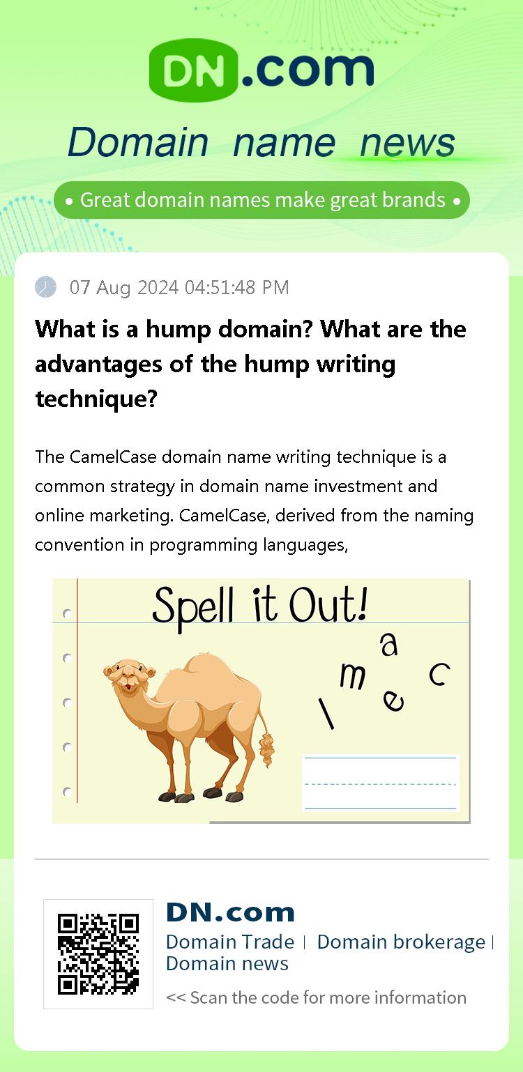 What is a hump domain? What are the advantages of the hump writing technique?