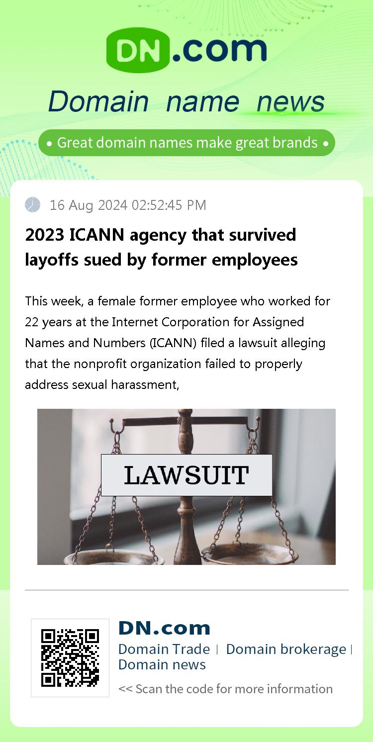 2023 ICANN agency that survived layoffs sued by former employees