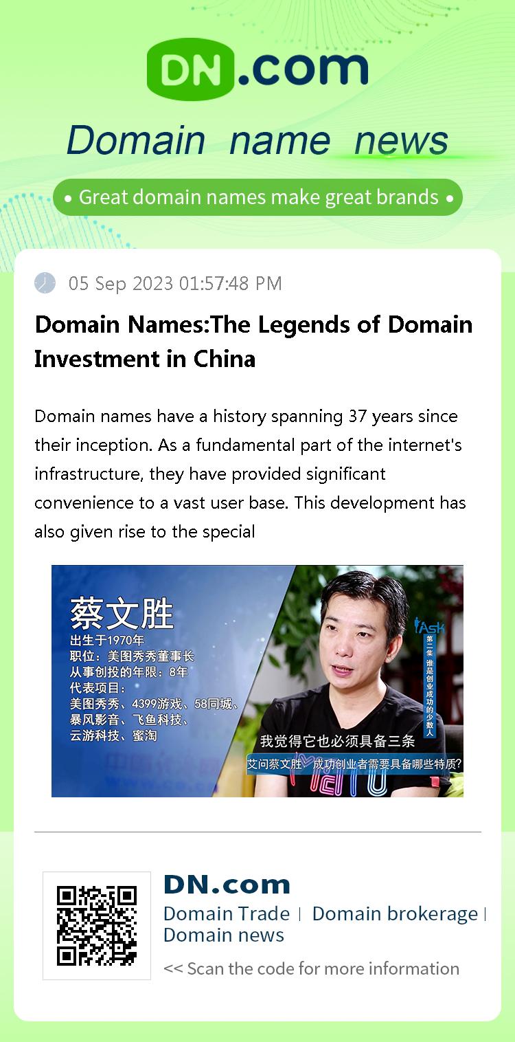 Domain Names:The Legends of Domain Investment in China