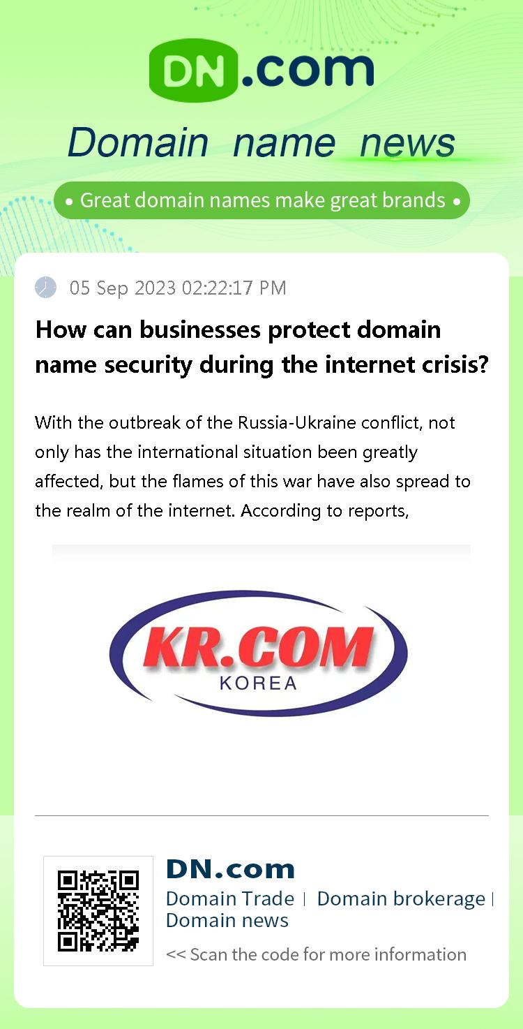 How can businesses protect domain name security during the internet crisis?
