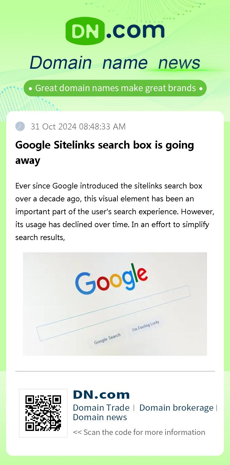 Google Sitelinks search box is going away