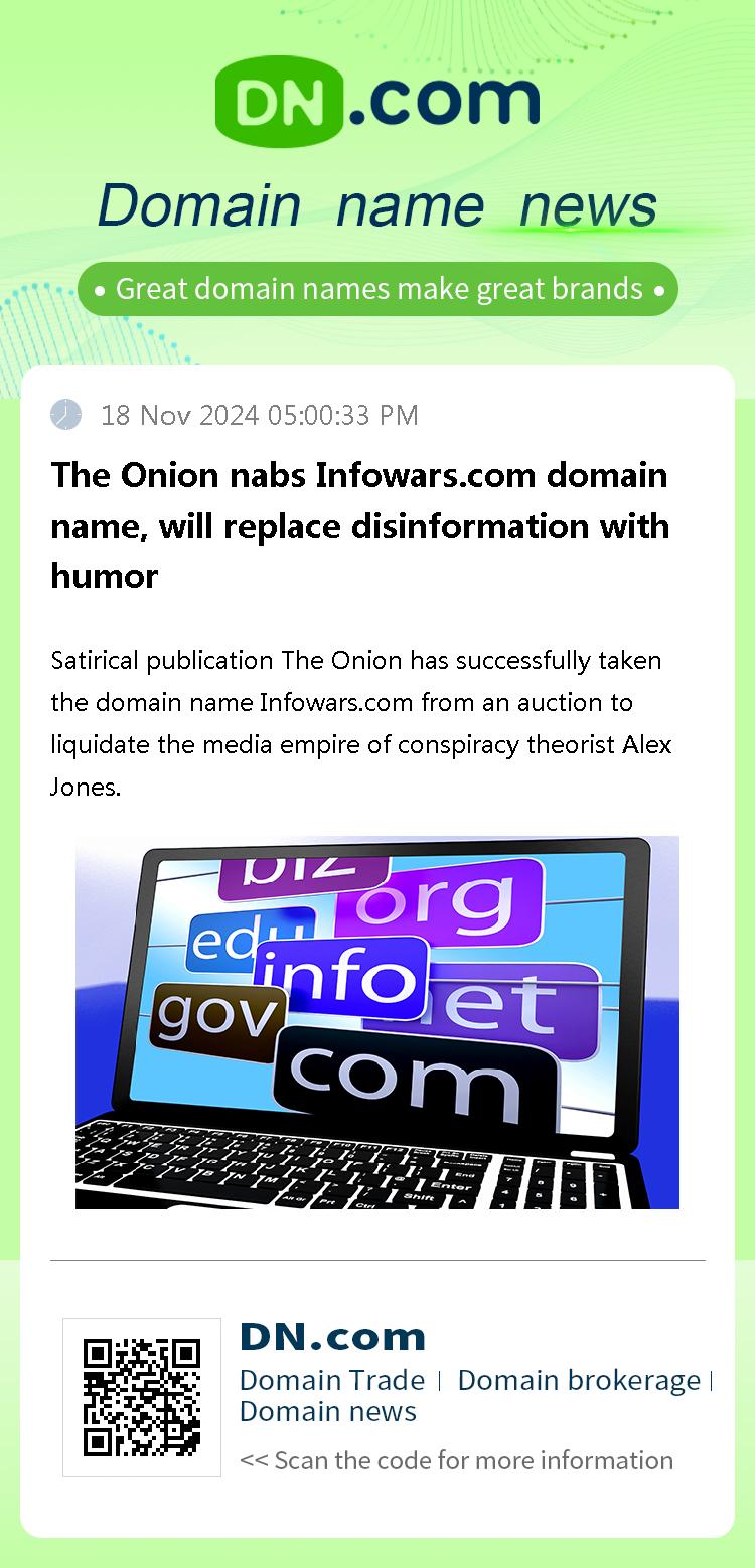 The Onion nabs Infowars.com domain name, will replace disinformation with humor