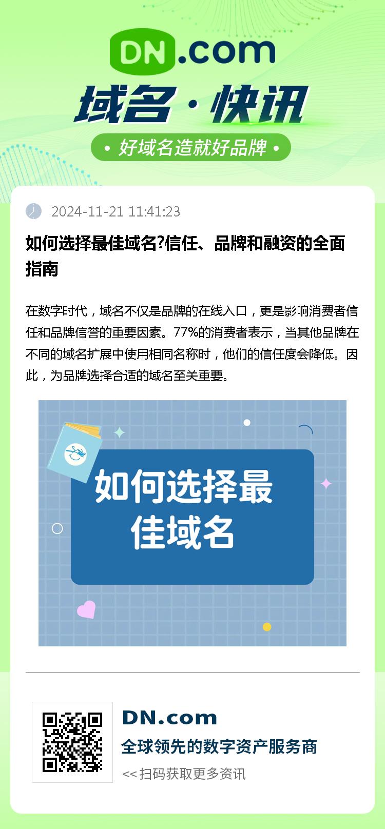 如何选择最佳域名?信任、品牌和融资的全面指南