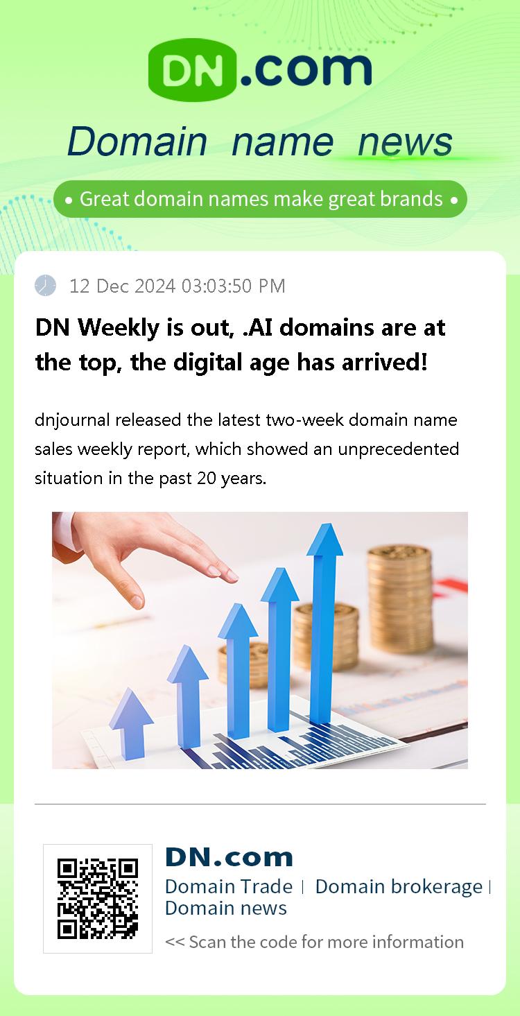 DN Weekly is out, .AI domains are at the top, the digital age has arrived!