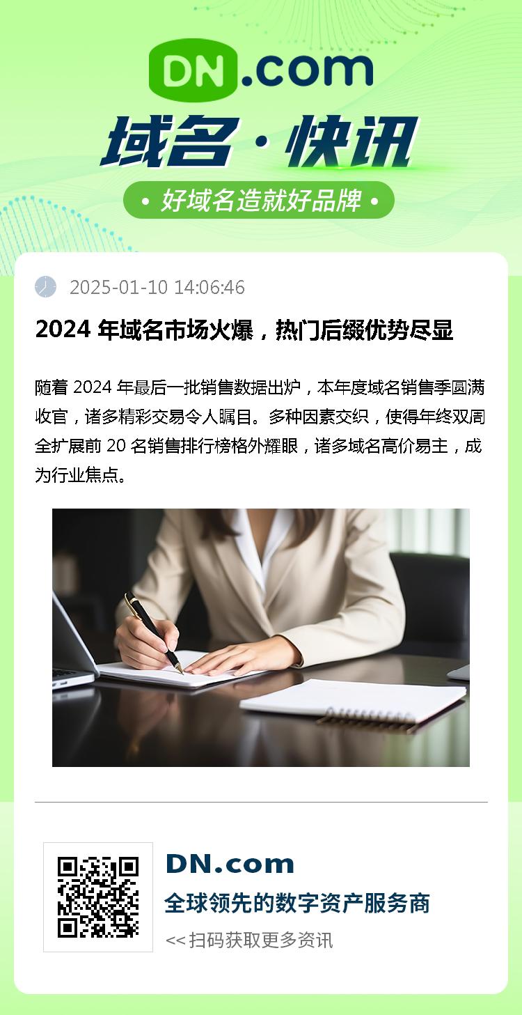 2024 年域名市场火爆，热门后缀优势尽显