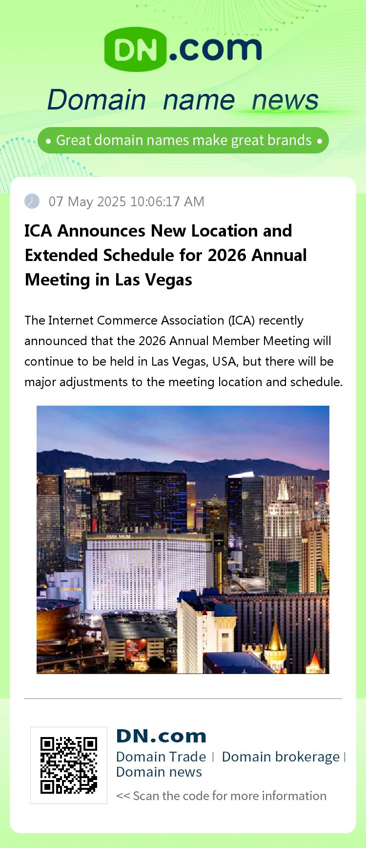 ICA Announces New Location and Extended Schedule for 2026 Annual Meeting in Las Vegas