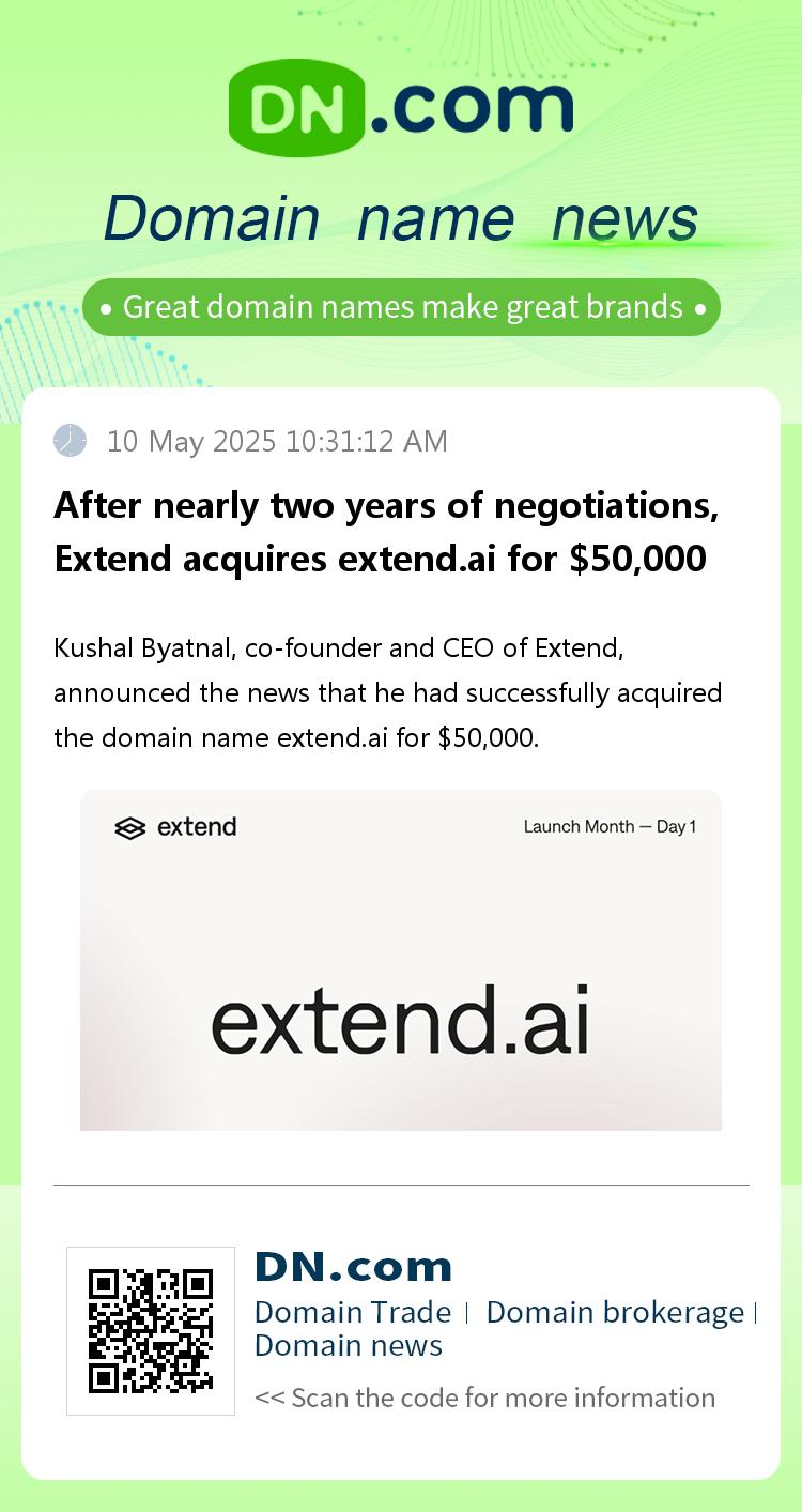 After nearly two years of negotiations, Extend acquires extend.ai for $50,000
