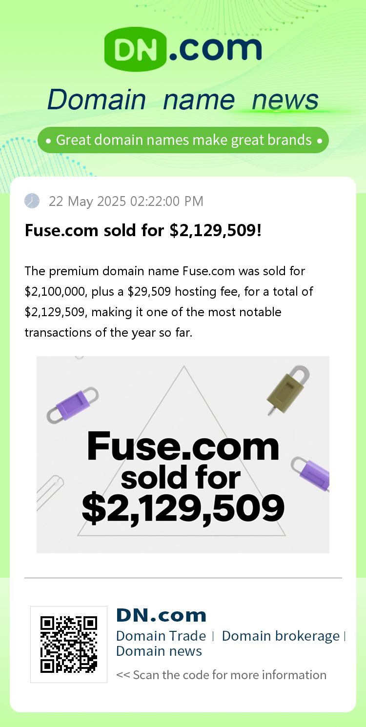 Fuse.com sold for $2,129,509!
