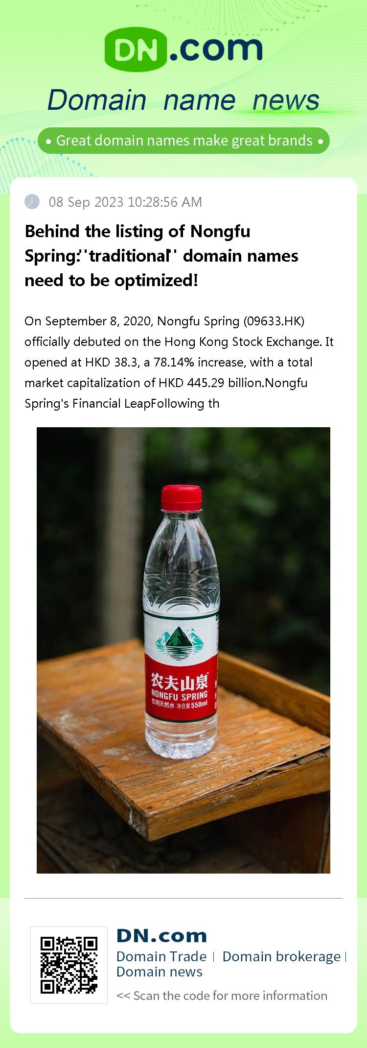 Behind the listing of Nongfu Spring: