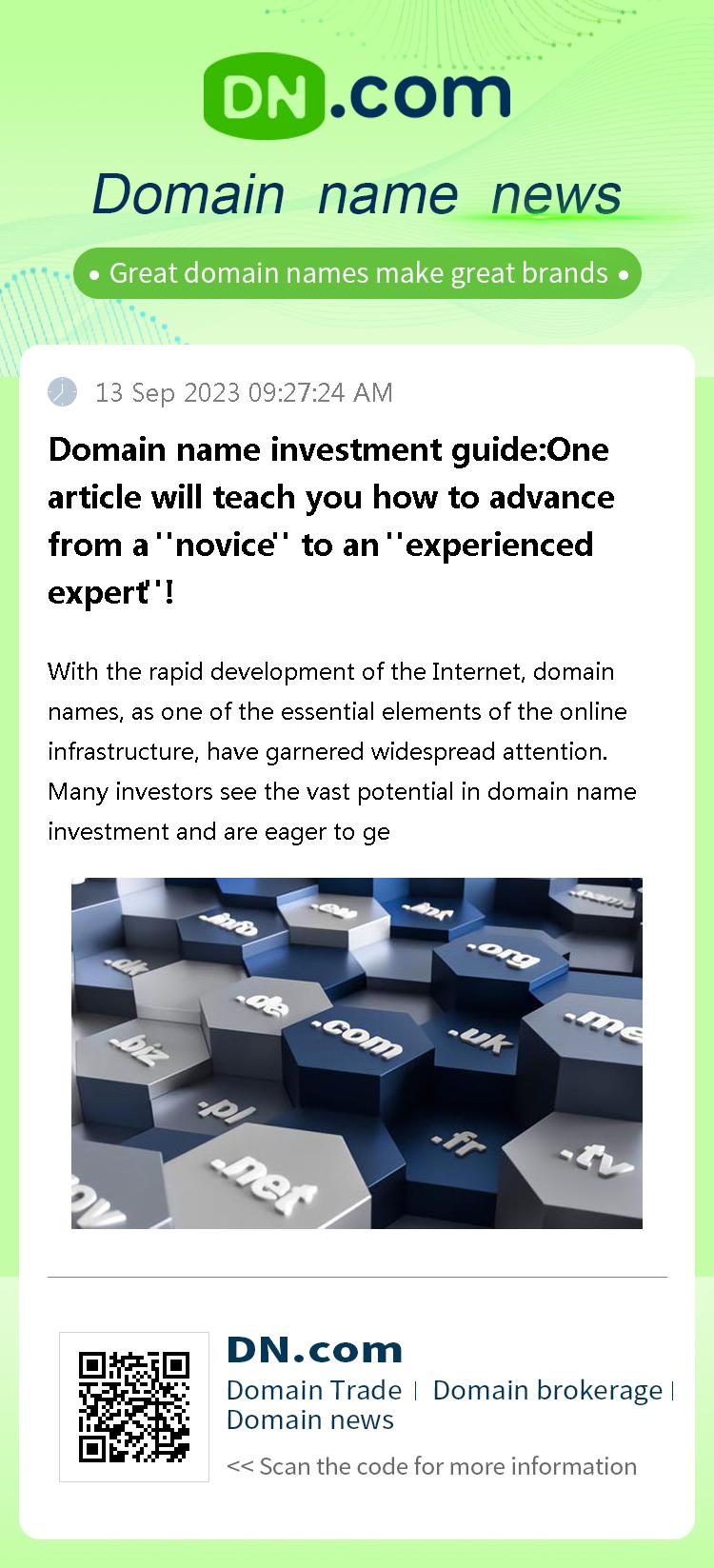 Domain name investment guide:One article will teach you how to advance from a 