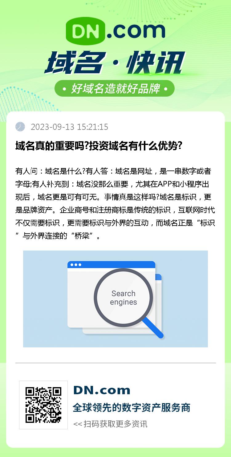 域名真的重要吗?投资域名有什么优势?