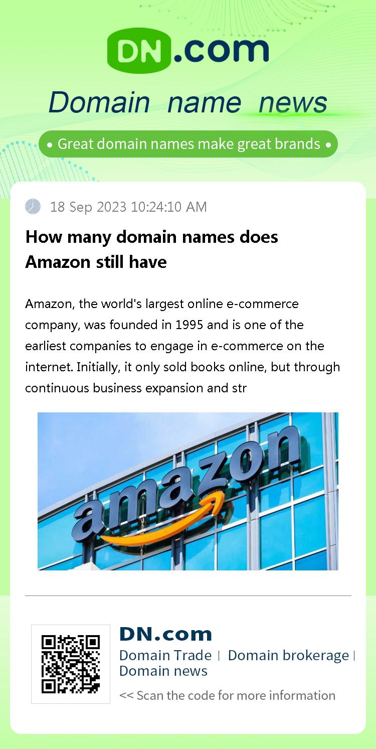 How many domain names does Amazon still have