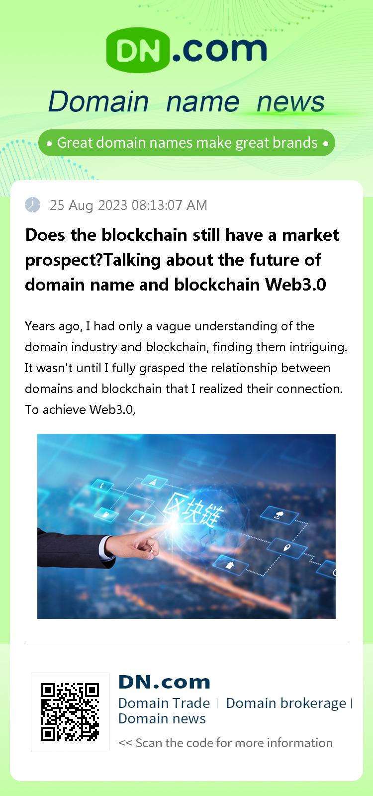 Does the blockchain still have a market prospect?Talking about the future of domain name and blockchain Web3.0