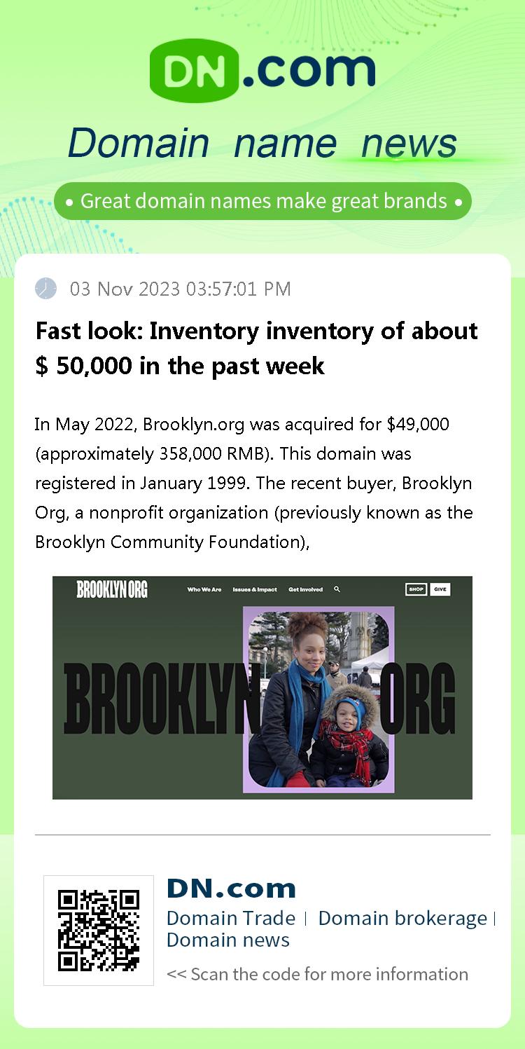 Fast look: Inventory inventory of about $ 50,000 in the past week
