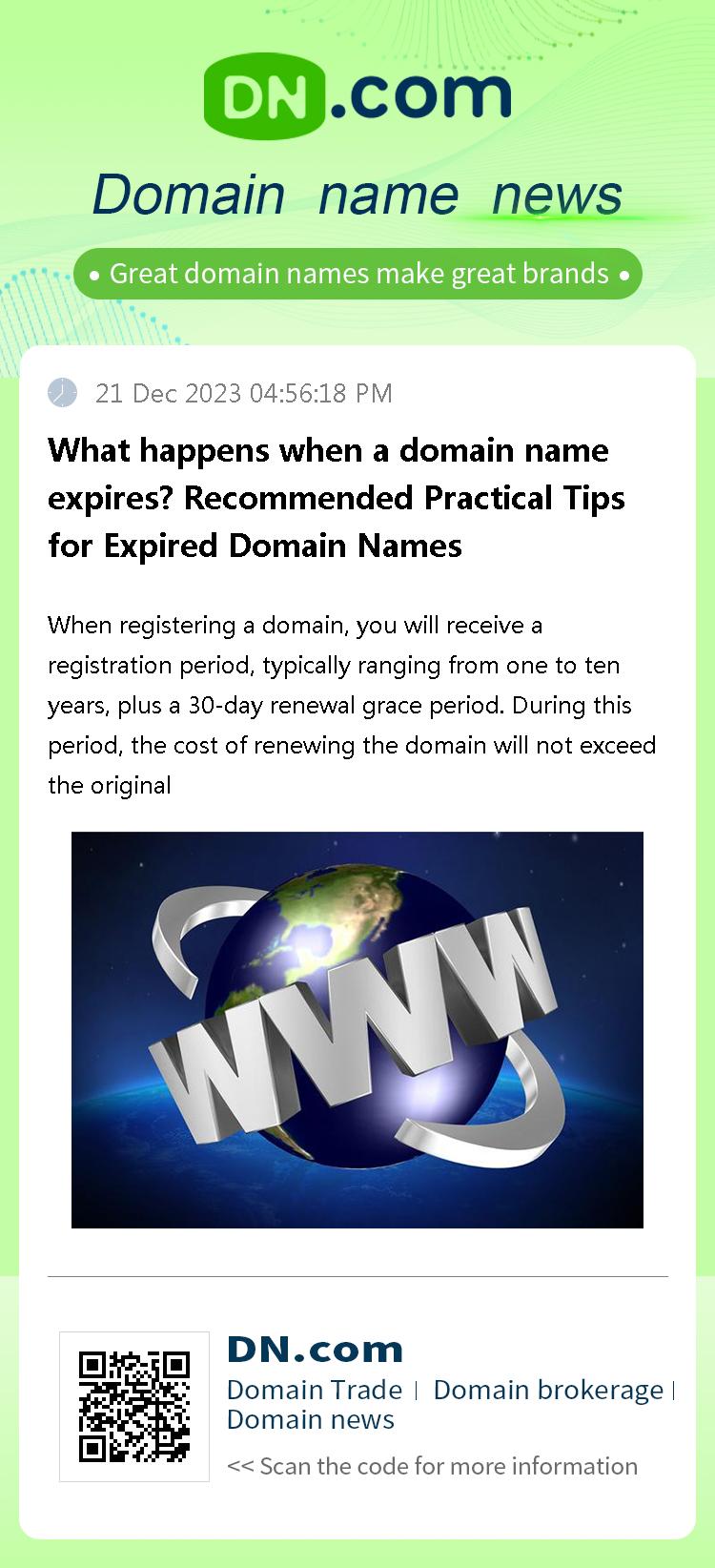 What happens when a domain name expires? Recommended Practical Tips for Expired Domain Names