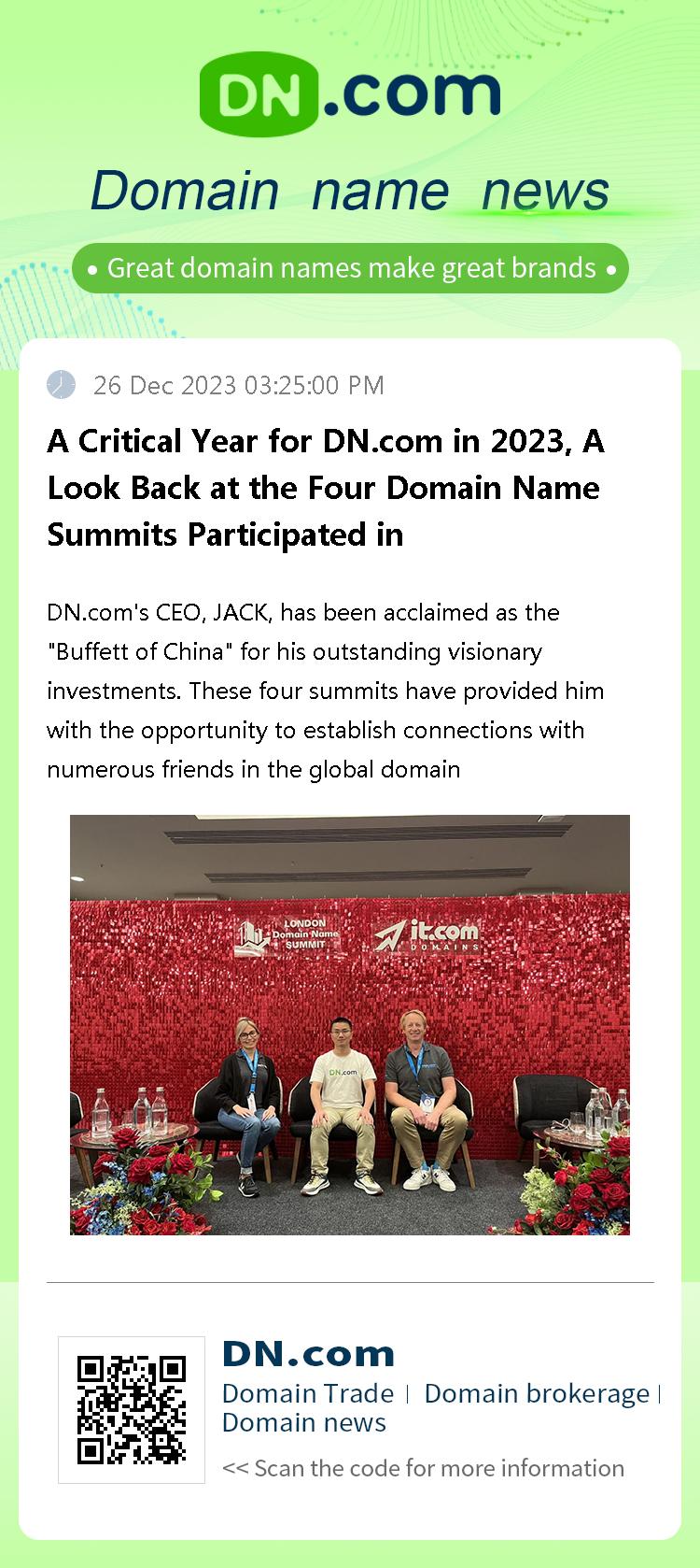 A Critical Year for DN.com in 2023, A Look Back at the Four Domain Name Summits Participated in