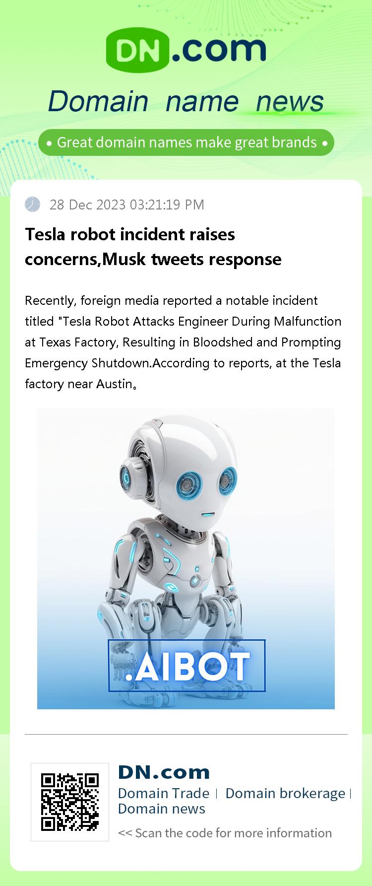 Tesla robot incident raises concerns,Musk tweets response