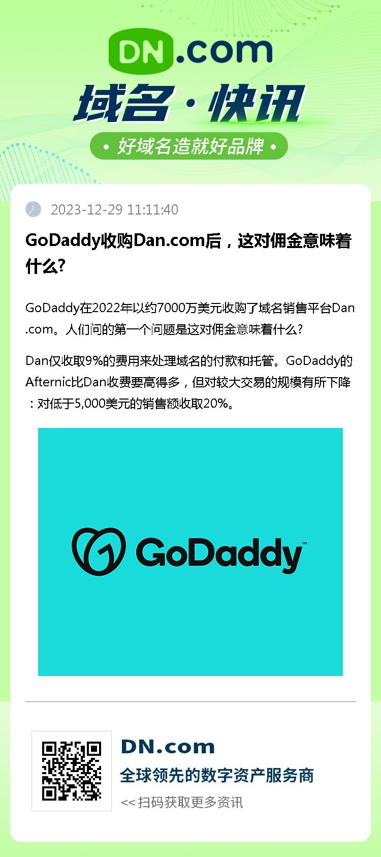 GoDaddy收购Dan.com后，这对佣金意味着什么?