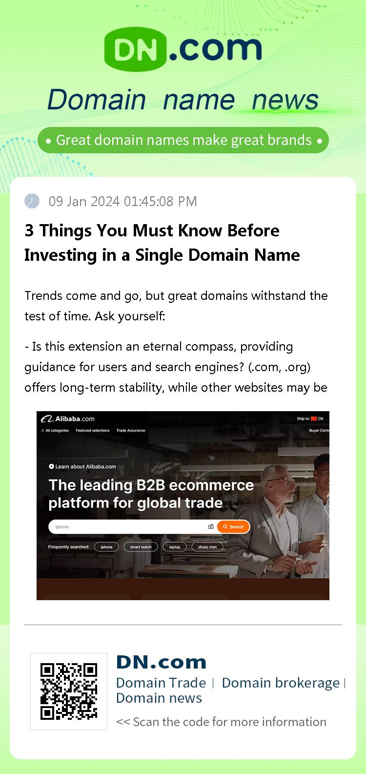 3 Things You Must Know Before Investing in a Single Domain Name