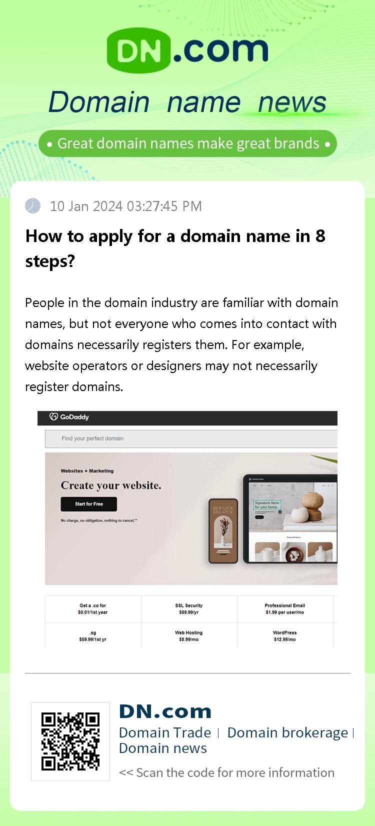 How to apply for a domain name in 8 steps?