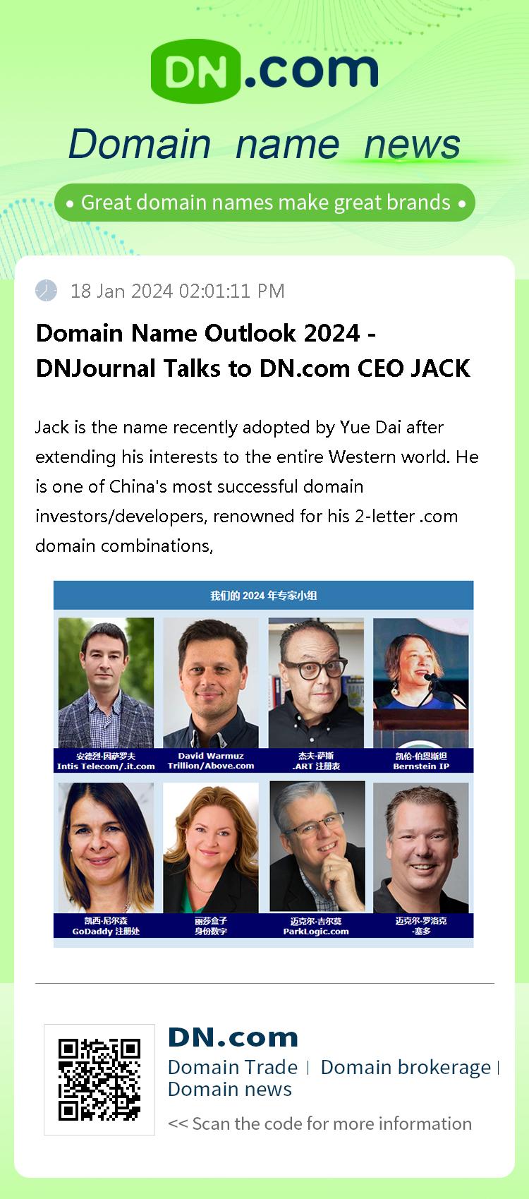Domain Name Outlook 2024 - DNJournal Talks to DN.com CEO JACK