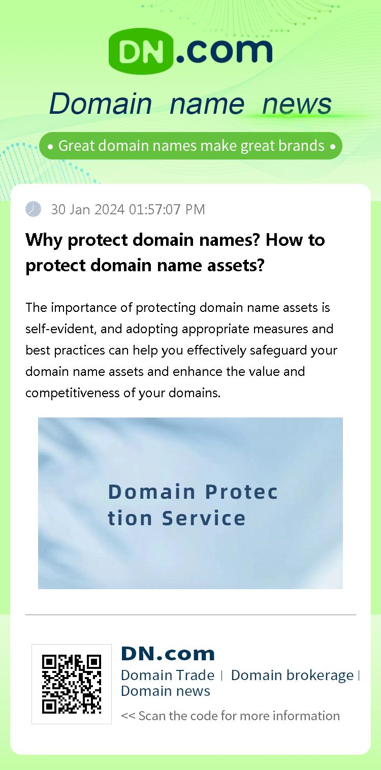 Why protect domain names? How to protect domain name assets?