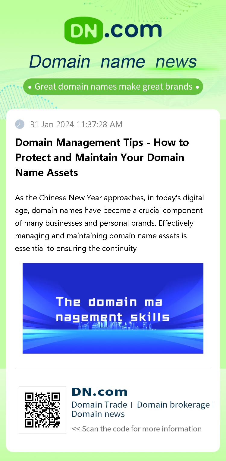 Domain Management Tips - How to Protect and Maintain Your Domain Name Assets