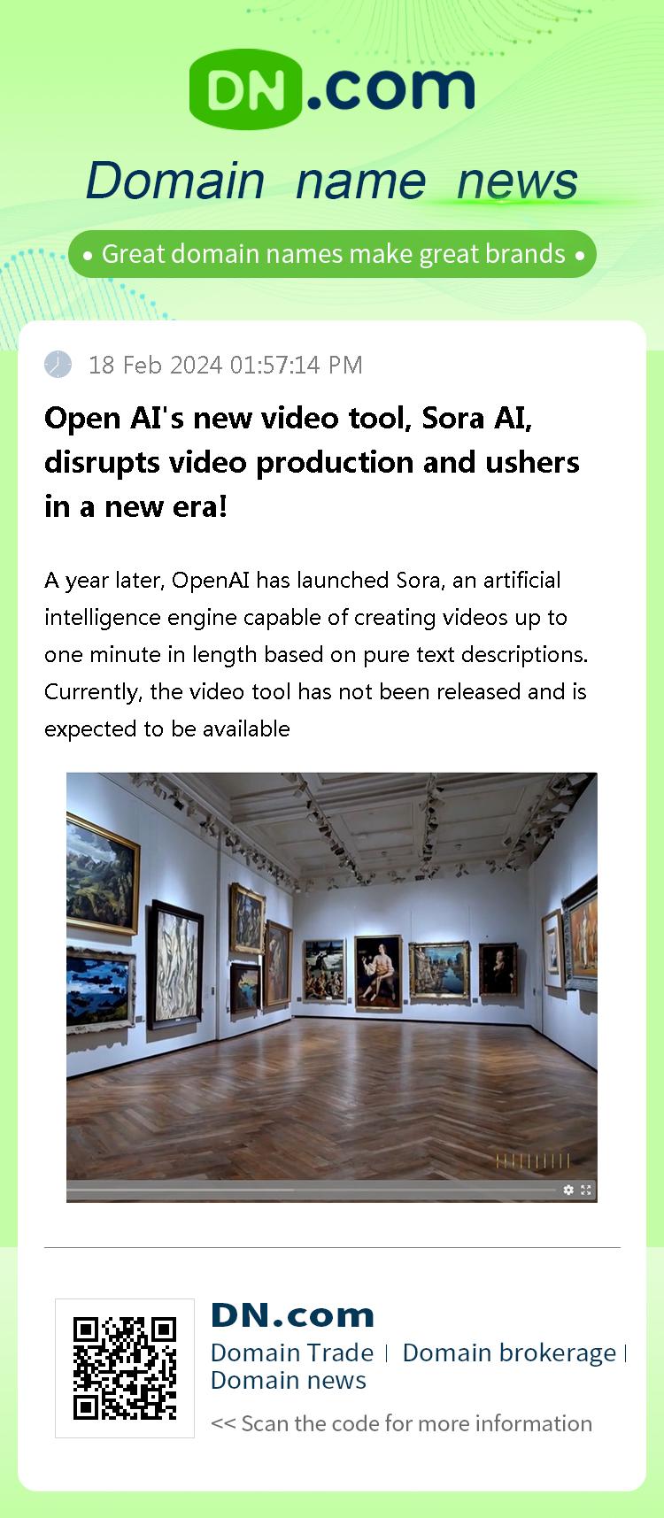 Open AI's new video tool, Sora AI, disrupts video production and ushers in a new era!