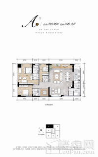 万瑞MARRIER天幕大平层C13#A1户型 5室4厅4卫1厨