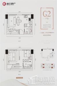 格力两江总部公园G2户型 2室2厅2卫1厨