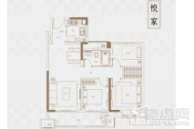 新城金樾C户型100平 3室2厅1卫1厨