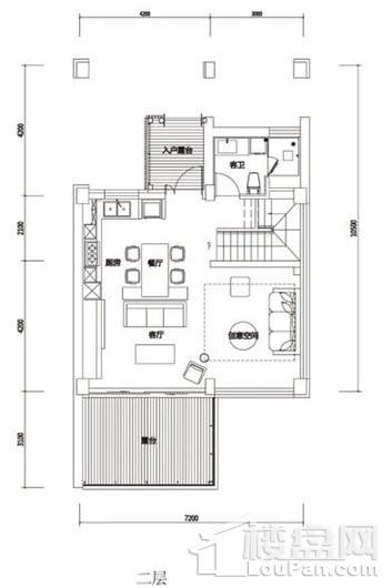 凤凰谷庄园群谧境b（2）下叠，二层，1室3厅2卫，100.86平米 1室3厅2卫1厨