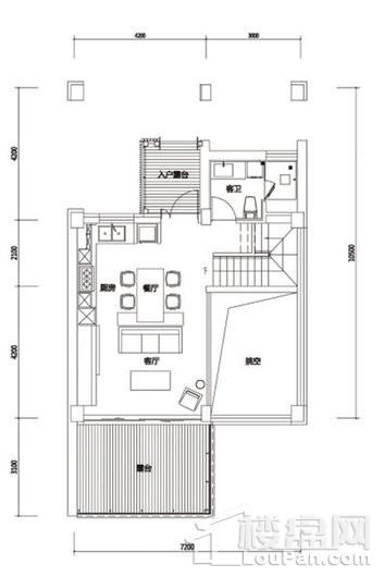 凤凰谷庄园群谧境b（1）下叠，二层，1室2厅2卫，100.86平米 1室2厅2卫1厨