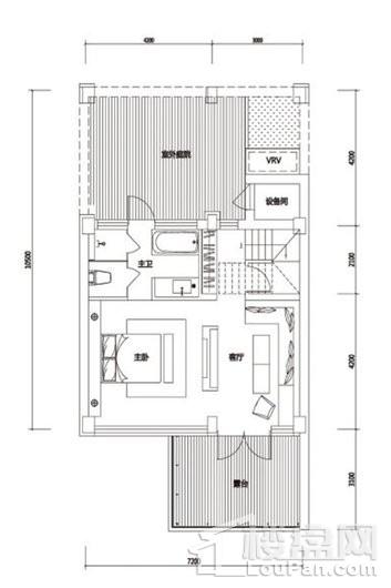 凤凰谷庄园群谧境b（1）下叠，一层，1室2厅2卫，100.86平米 1室2厅2卫1厨