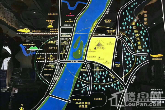 桃源东湖和缘交通图