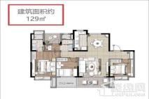 杭州湾碧桂园海上传奇129㎡户型 4室2厅2卫1厨