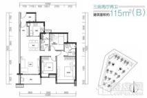 时代倾城（鹤山）B户型115㎡ 3室2厅2卫1厨