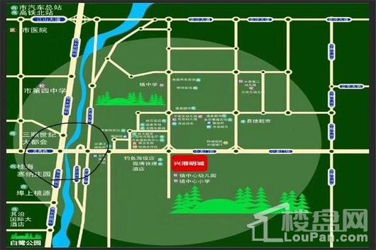 兴港明城交通区位图