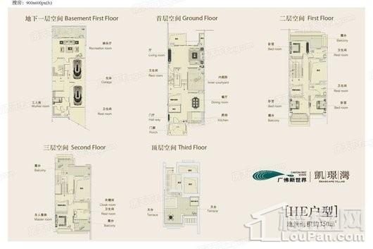 广佛新世界·凯璟湾HE户型350㎡ 5室3厅6卫1厨