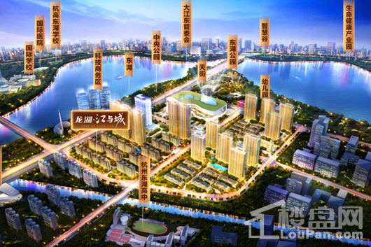 龙湖江与城项目鸟瞰图