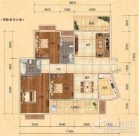 上海公馆B1户型,三房两厅两卫114.㎡ 3室2厅2卫1厨