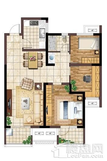 保华敔山湾三期高层住宅94㎡户型 3室2厅1卫1厨