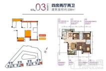 缤纷汇广场4/6幢03户型 4室2厅2卫1厨