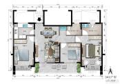 2#02户型 3室2厅2卫1阳台 127.3m²