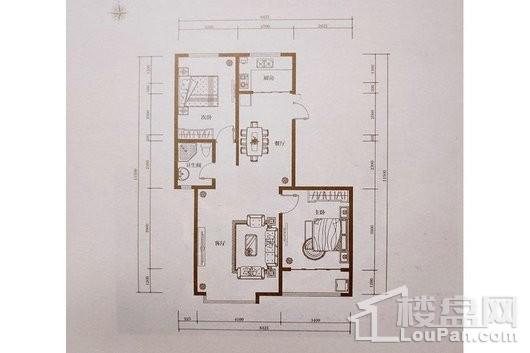 明珠广场·燕南家园高层102㎡两居 2室2厅1卫1厨