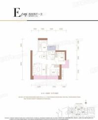 深物业金领E户型 2室2厅1卫1厨