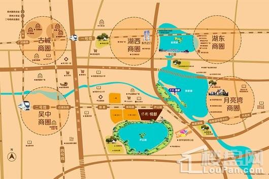 保利悦都尹山湖景花园交通图