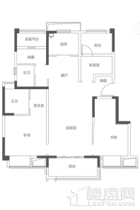 尚林华庭119户型 3室2厅2卫1厨